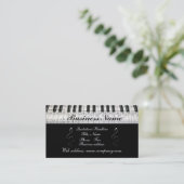 G-Clef Music Notes Piano Keyboard Business Card (Standing Front)