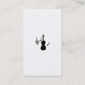 G-Clef Music Notes Piano Keyboard Business Card (Back)