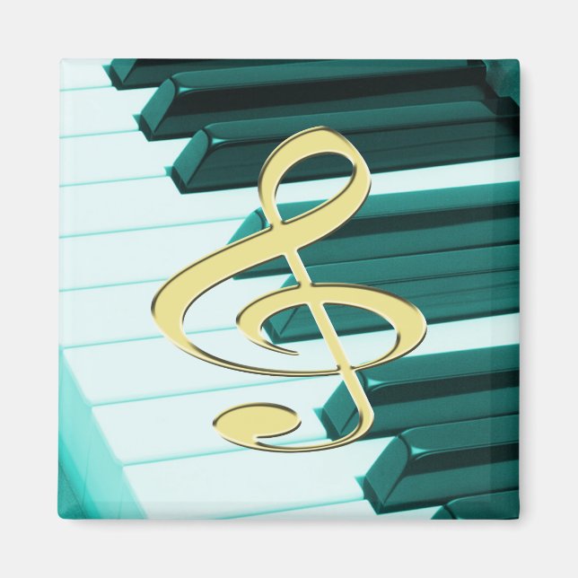 G-Clef Piano Keyboard Magnet (Front)