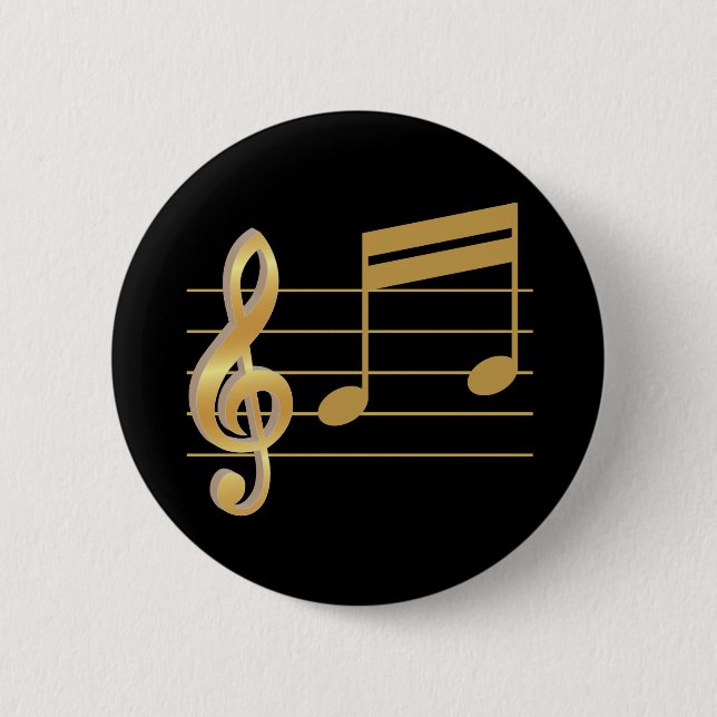 G-Clef Pinback Button (Front)