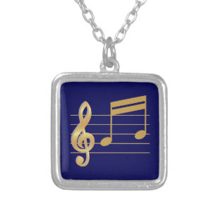 G-Clef Silver Plated Necklace