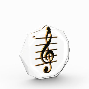 G-cleff music symbol paperweight award