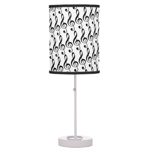 g clefs musical notes pattern table lamp