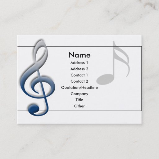 Customizable G-cleft Business card