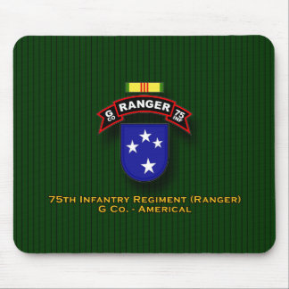 G Co, 75th Infantry - Rangers - 23d Div - Vietnam Mouse Pad