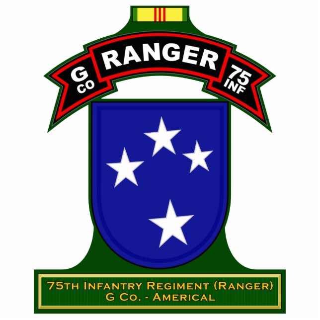 G Co, 75th Infantry Regiment - Ranger, Vietnam Statuette (Front)