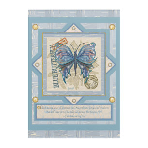 G Creation Office blue butterfly Acrylic Print