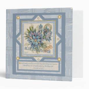 G Creation Office blue flower 3 Ring Binder