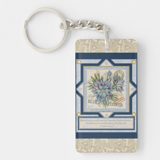 G Creation Office blue flower Keychain (Front)