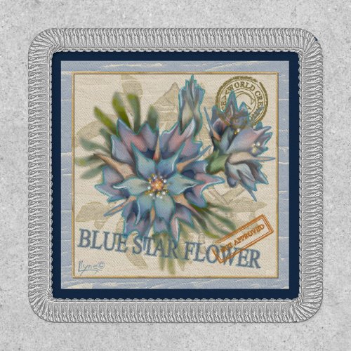 G Creation Office blue flower Patch