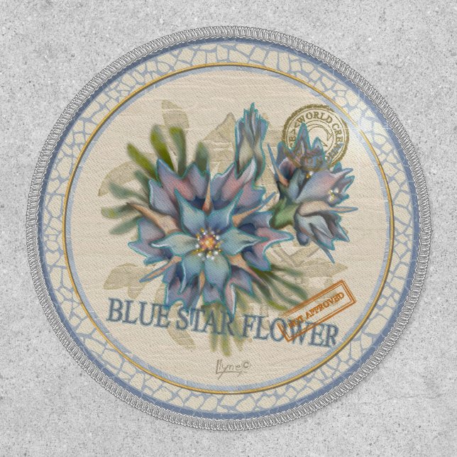 G Creation Office blue flower Patch (Front)