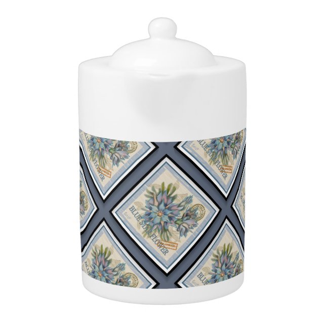 G Creation Office blue flower Teapot (Front)