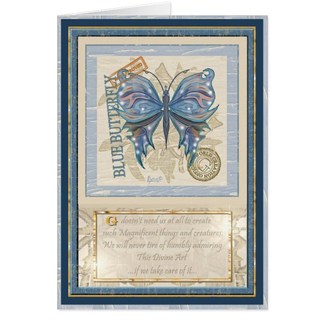 G Creation Office butterfly birthday card (Front)