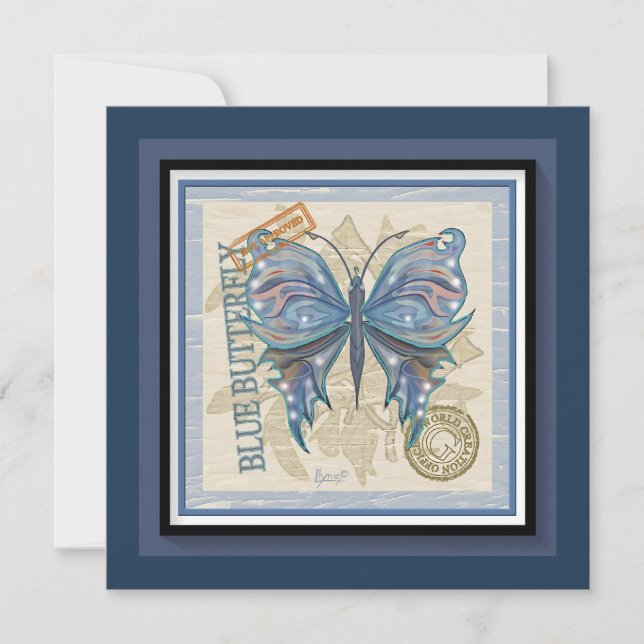 G Creation Office butterfly blank card (Front)