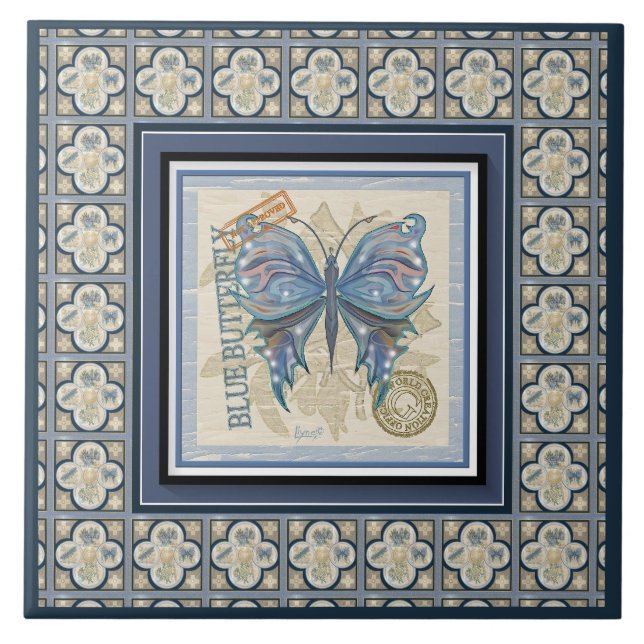 G Creation Office butterfly Ceramic Tile (Front)