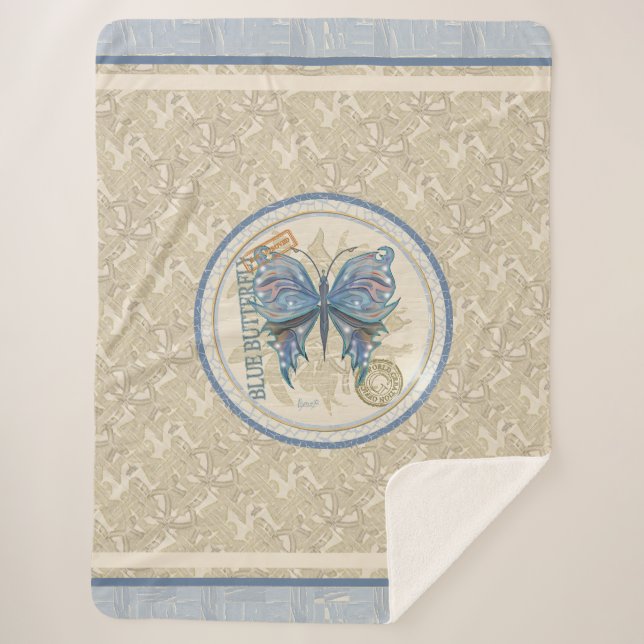 G Creation Office butterfly Fleece Blanket (Front)