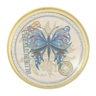 G Creation Office butterfly Gold Finish Lapel Pin