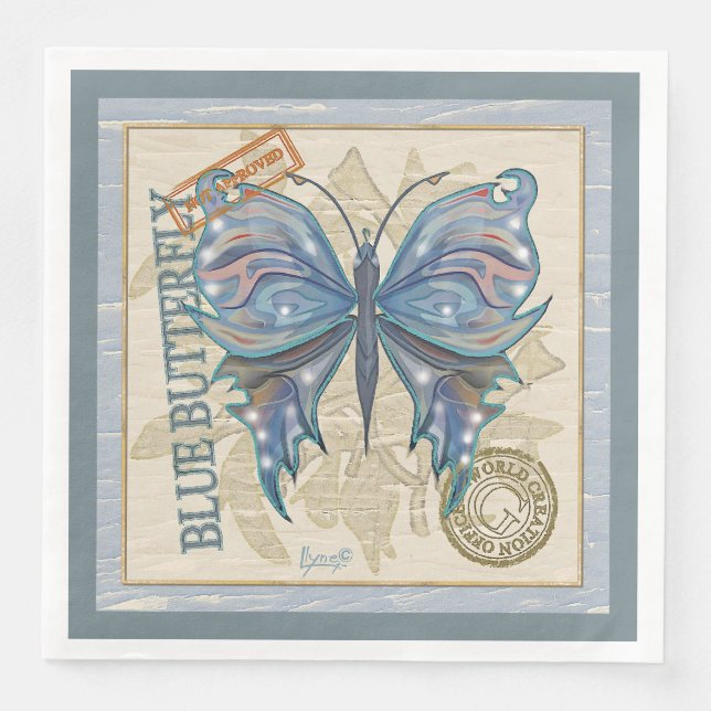 G Creation Office butterfly Paper Dinner Napkins (Front)