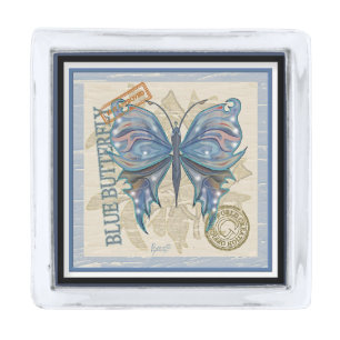 G Creation Office butterfly Silver Finish Lapel Pin