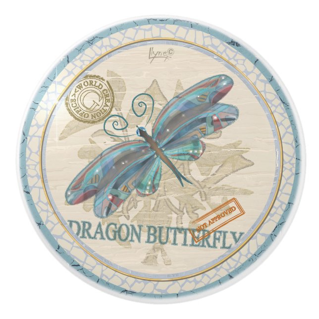 G Creation Office dragonfly Ceramic Knob (Front)