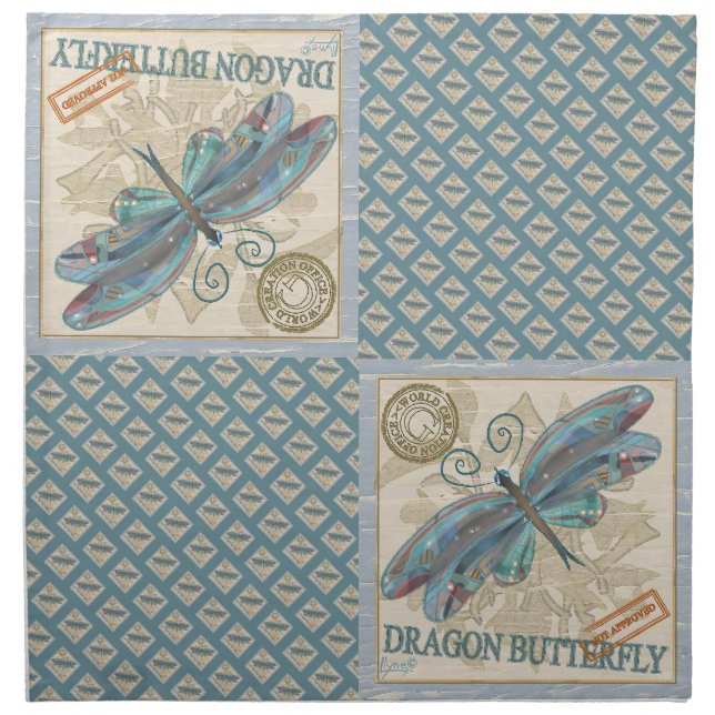 G Creation Office dragonfly Cloth Napkin (Front)