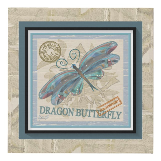 G Creation Office dragonfly Faux Canvas Print (Front)