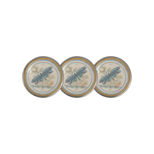 G Creation Office dragonfly Golf Ball Marker (3 Up)