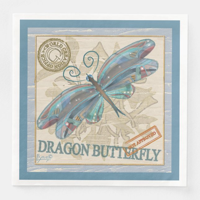 G Creation Office dragonfly Paper Dinner Napkins (Front)