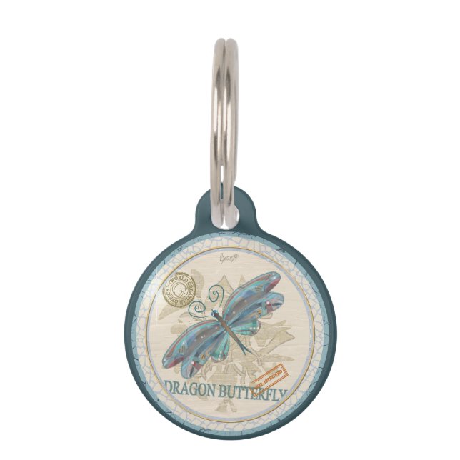 G Creation Office dragonfly Pet ID Tag (Front)