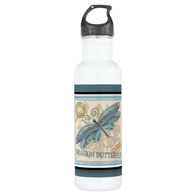 G Creation Office dragonfly Stainless Steel Water Bottle (Front)