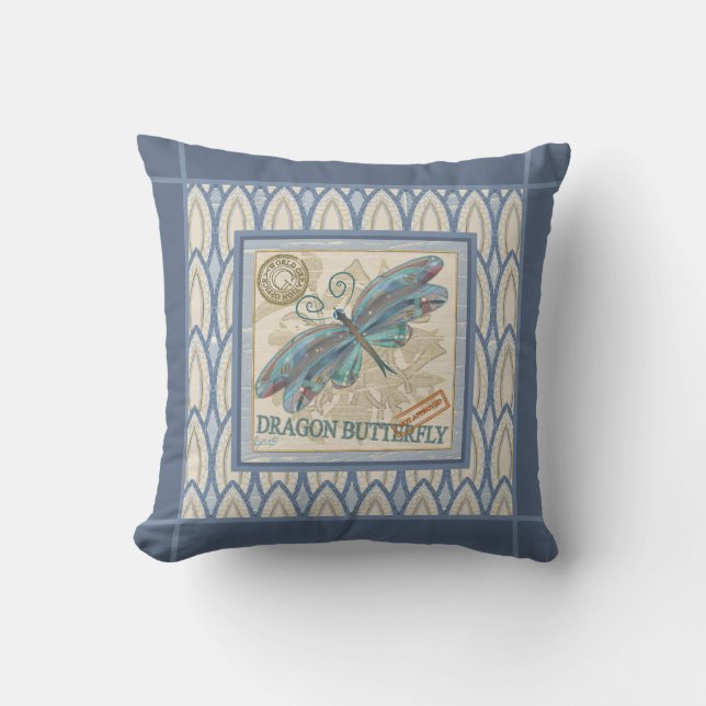 G Creation Office dragonfly Throw Pillow (Front)