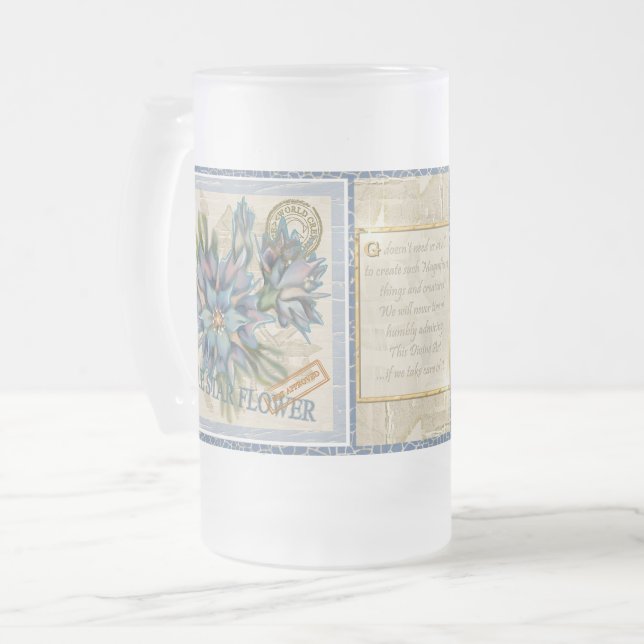 G Creation Office flower Frosted Glass Beer Mug (Front Left)