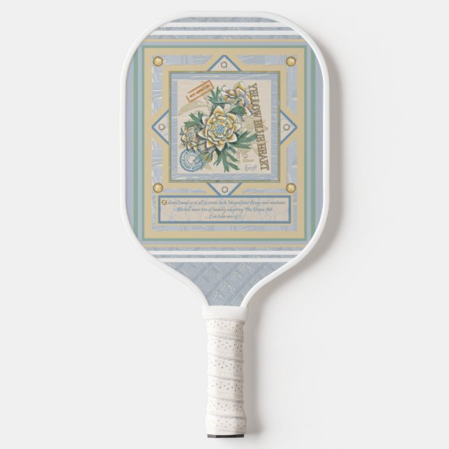 G Creation Office flower Pickleball Paddle (Front)