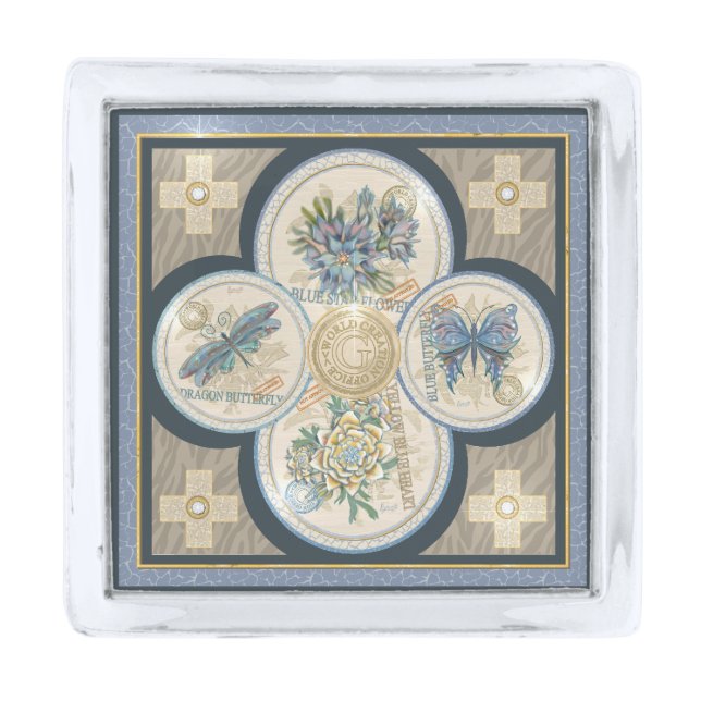 G Creation Office Silver Finish Lapel Pin (Front)