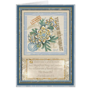 G Creation Office yellow flower blank card