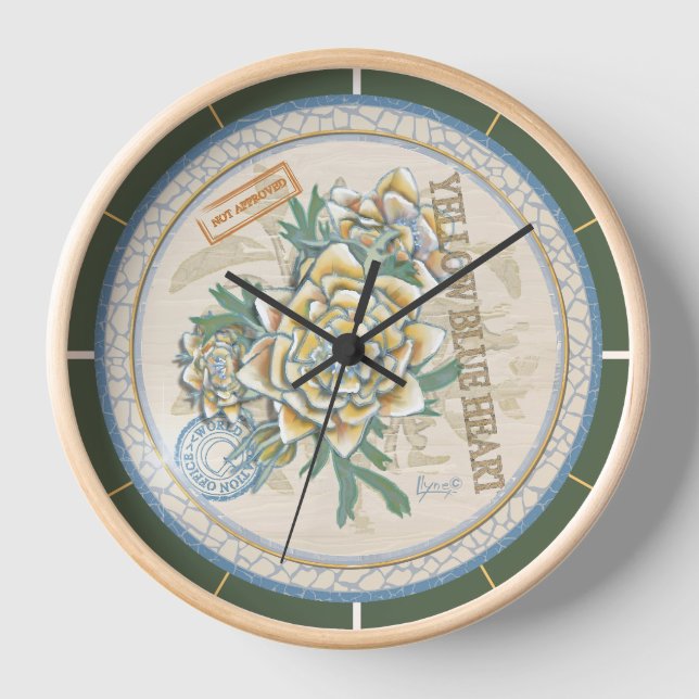 G Creation Office yellow flower Clock (Front)