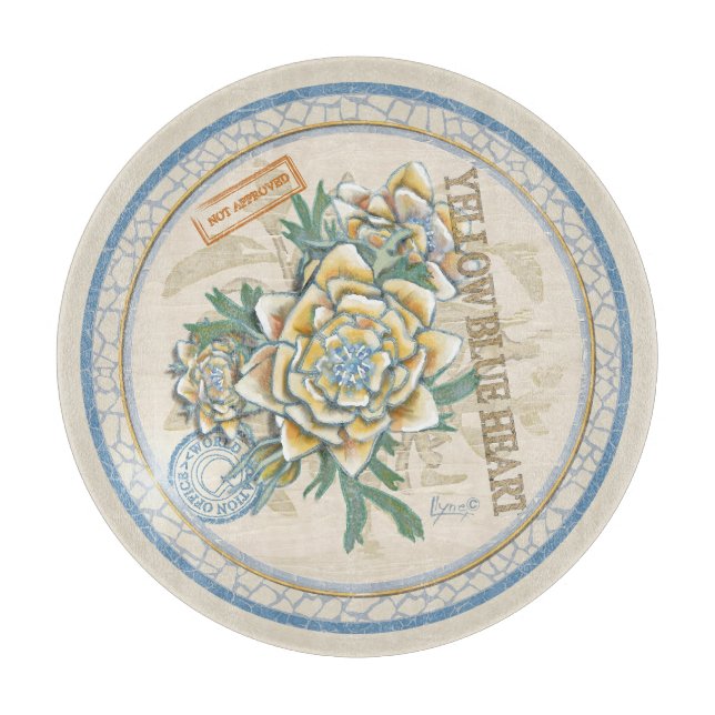 G Creation Office yellow flower Cutting Board (Front)