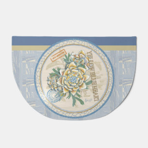 G Creation Office yellow flower Doormat