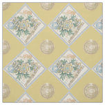 G Creation Office yellow flower Fabric