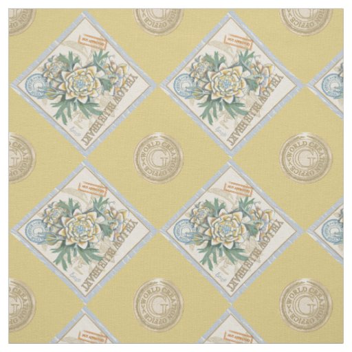 G Creation Office yellow flower Fabric