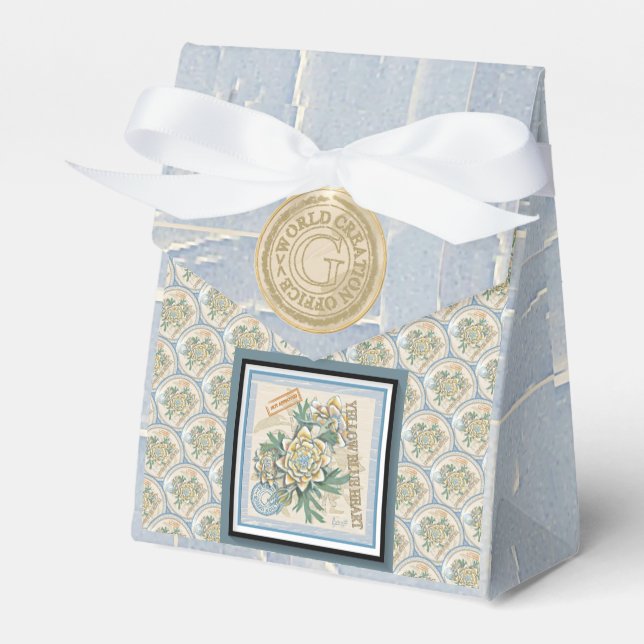 G Creation Office yellow flower Favor Boxes (Front Side)