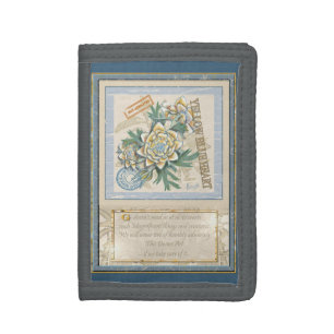 G creation Office yellow flower Trifold Wallet