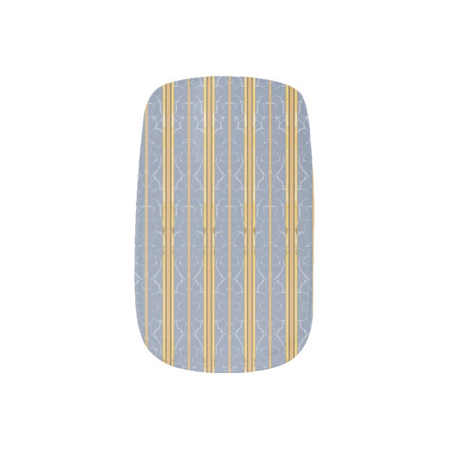 G Creation Office yellow flowers Minx Nail Art (Left Thumb)