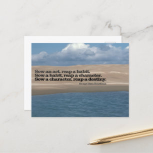 G. D. Boardman Inspirational Quote "Sow an act" Postcard