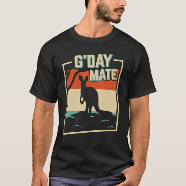 G Day Mate GDay Australian Kangaroo Aussie 1 T-Shirt (Front)