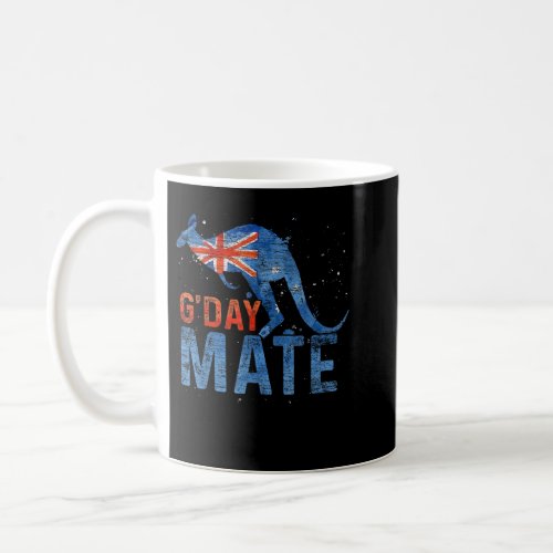 G Day Mate Kangaroo Aussie Animal Australia Flag A Coffee Mug