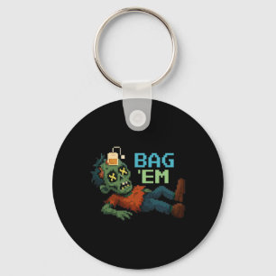 G em Pixel Zombie Tea G Halloween Npc Gamer Meme  Keychain