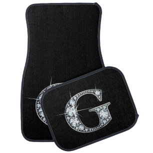 G Faux-Diamond Bling Car Mat