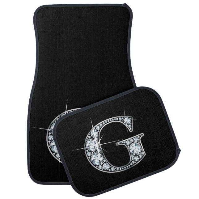 G Faux-Diamond Bling Car Mat (Set)
