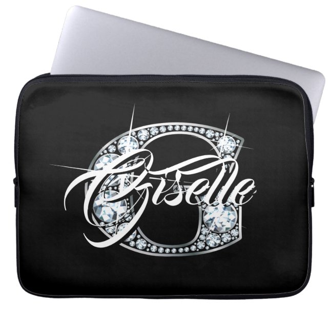 G Faux Diamond Laptop Sleeve (Front)